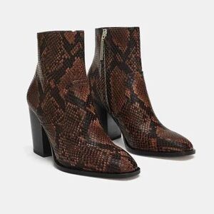 Zara Snake Booties